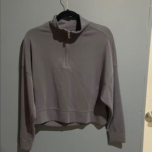 George Charcoal Quarter-Zip Top